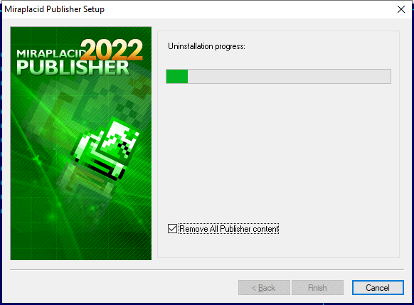 Miraplacid Publisher : Uninstallation Step 2/2