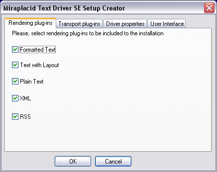 Miraplacid Text Driver Setup Maker: Rendering